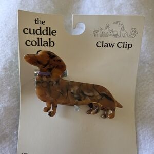 Cuddle Caleb Brown Dachshund Claw Clip NWT